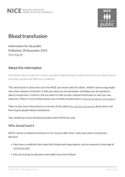 Blood transfusion
