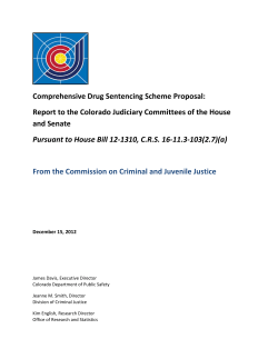 Comprehensive Drug Sentencing report