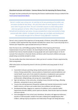 Educational exclusion and inclusion