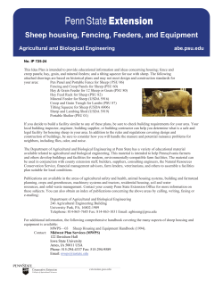 Sheep housing, Fencing, Feeders, and Equipment