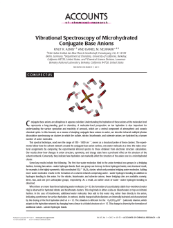 Vibrational Spectroscopy of Microhydrated Conjugate Base Anions