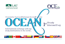booklet &ldquo;OCEAN, 1st study abroad Day, 2012&rdquo; - Student Life