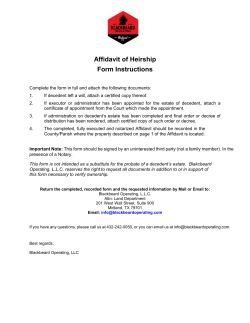 Affidavit of Heirship Form