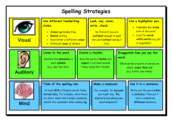 Spelling Strategies - The High Arcal School