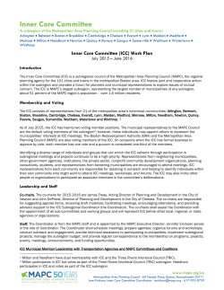 Inner Core Committee - Metropolitan Area Planning Council