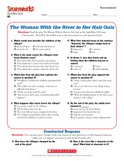 The Woman With the River in Her Hair Quiz