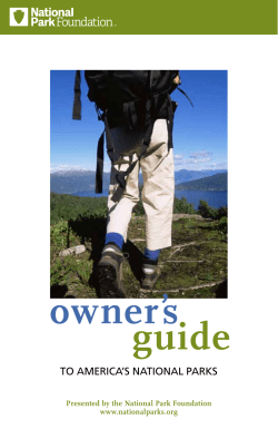 To AmericA`s nATionAl pArks