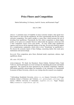 Price Floors and Competition