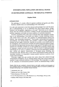 INTENSIFICATION, POPULATION AND SOCIAL - ANU Press