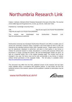 Theodore Roosevelt in the eyes of the Allies. The Journal of the