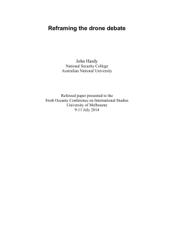 Reframing the drone debate - Oceanic Conference on International
