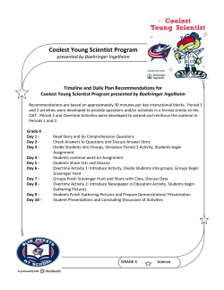 Coolest Young Scientist Program