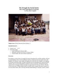 The Struggle for Social Justice