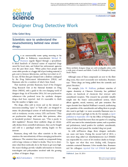 Designer Drug Detective Work