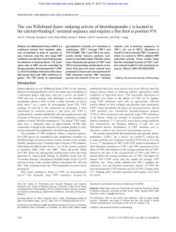 The von Willebrand factor&ndash;reducing activity of