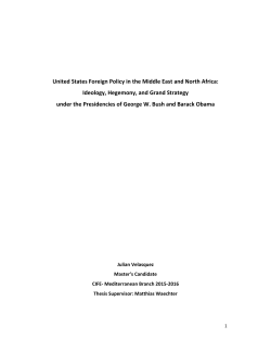 United States Foreign Policy in the Middle East and North Africa