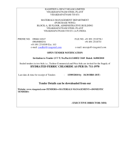 HYDRATED FERRIC CHLORIDE AS PER IS: 711