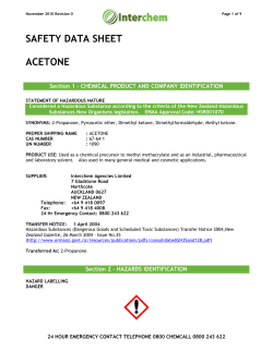 safety data sheet acetone