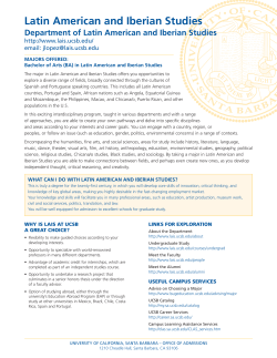 Latin American and Iberian Studies - UCSB Admissions