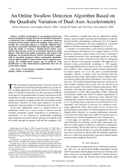 An Online Swallow Detection Algorithm Based on the Quadratic