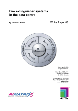 Fire extinguisher systems in the data centre