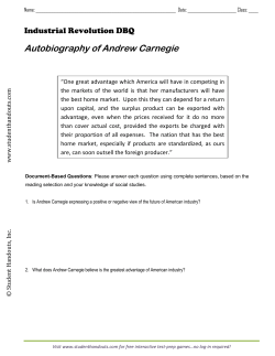 Autobiography of Andrew Carnegie