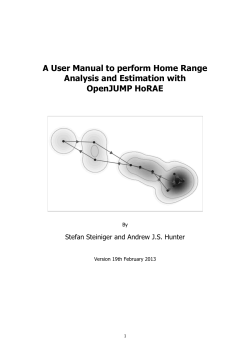 A User Manual to perform Home Range Analysis and Estimation