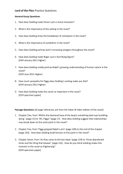 Lord of the Flies Practice Questions