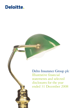 Delto Insurance Group plc Illustrative financial statements and