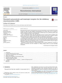 Flavonoid nutraceuticals and ionotropic receptors for the inhibitory