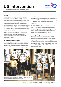 US Intervention - Cuba Solidarity Campaign