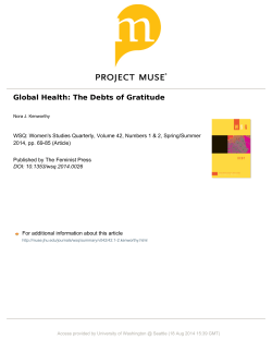 Kenworthy &ndash; debts of gratitude WSQ