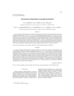 the crystal structure of calcium catapleiite