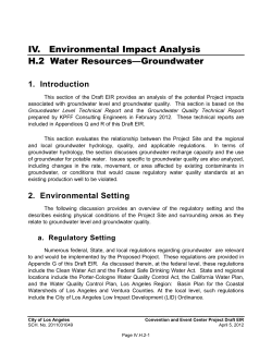 IV. Environmental Impact Analysis H.2 Water Resources