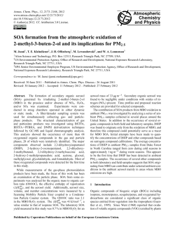 SOA formation from the atmospheric oxidation of 2-methyl-3-buten