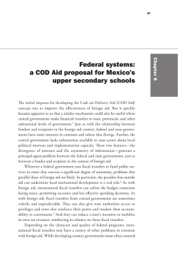 Chapter 6: Federal systems: a COD Aid proposal for Mexico`s upper