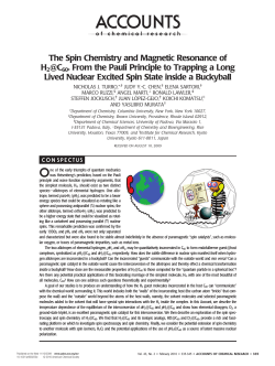 The Spin Chemistry and Magnetic Resonance of H2@C60. From the