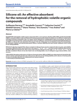 Silicone oil: An effective absorbent for the removal of hydrophobic
