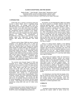 1.5 ALASKA`S EXCEPTIONAL 2004 FIRE SEASON Martha Shulski
