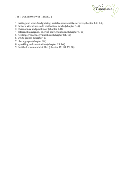 TEST QUESTIONS WSET LEVEL 2 1