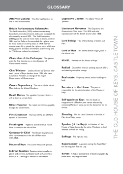 Glossary - Isle of Man Government