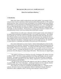 Discretion, Rule of Law, and Rationality