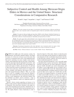 Subjective Control and Health Among Mexican
