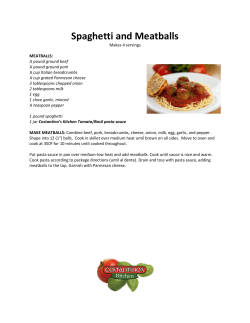 Spaghetti and Meatballs