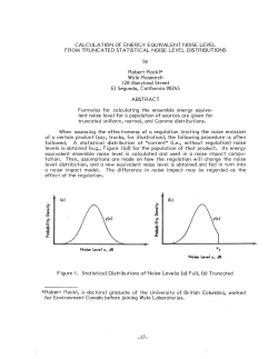 CALCULATION OF ENERGY EQUIVALENT NOISE LEVEL FROM