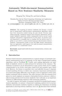 Automatic Multi-document Summarization Based on New Sentence