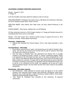 August 2016 - California Licensed Foresters Association