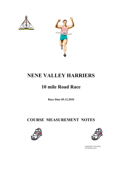 FENLAND 10 MILES - Course Measurement