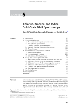 Chapter 5 Chlorine, Bromine, and Iodine Solid