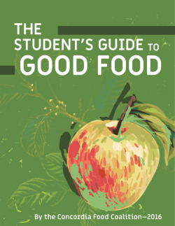 GOOD FOOD - Concordia Food Coalition